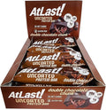AtLast! Nutrition Double Chocolate Chunk Protein Bars – Low Carb Keto-Friendly High Protein Gluten-Free Low Sugar Snack – 20g Protein Only 3g Net Carbs – Box of 12