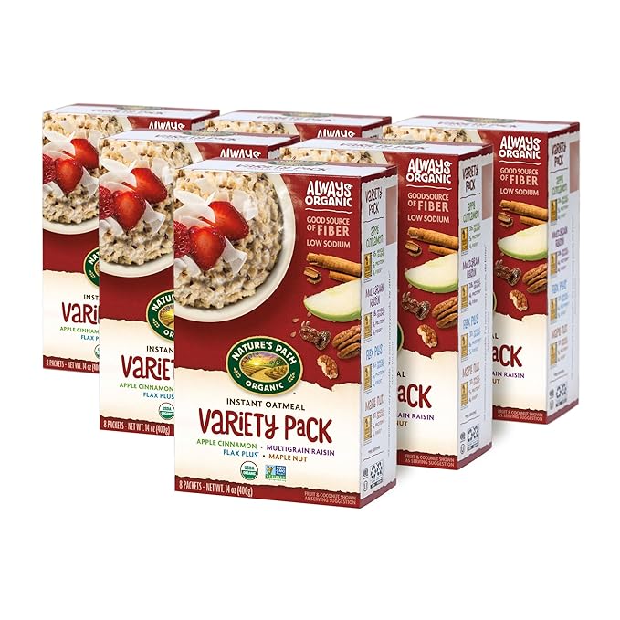 Nature's Path Organic Variety Pack Instant Oatmeal 14 oz (Pack of 6) Non-GMO