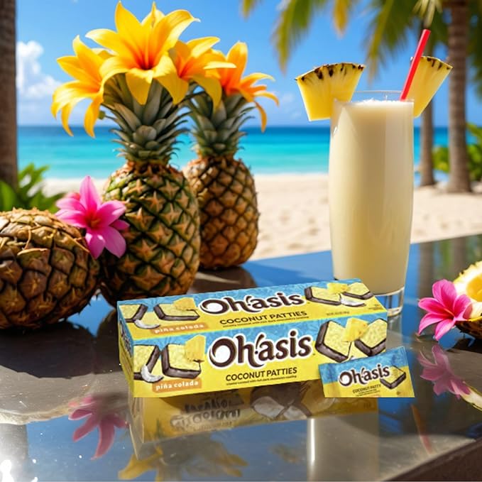 Chocolate Coconut Patties Anastasia Oh Asis! Key Lime Patties – Pina Colada Chocolate-Covered Coconut Treats (Pack of 2) – Perfectly Sweet and Chewy – Ideal for Snacking Gifting or Sharing!