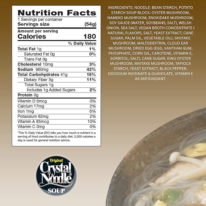 Crystal Noodle Soup 6 Kinds of Mushrooms 1.9 Ounce (Pack of 6)