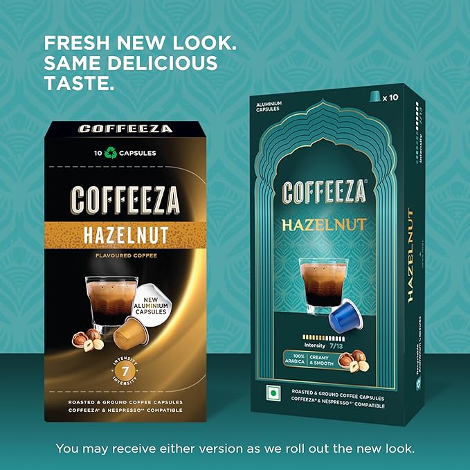 Coffeeza Flavoured Variety Pack Aluminium Coffee Capsules Caramel Hazelnut and Vanilla (30 Pods)