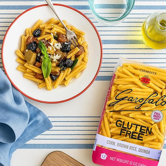 Garofalo - Premium Gluten-Free Casarecce Pasta Italian Made Corn Rice Potato &amp Quinoa Blend Bronze-Drawn Al Dente (4 pack)