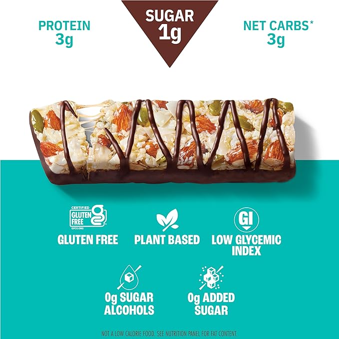 Munk Pack Nut &amp Seed Bars Coconut Almond Dark Chocolate Prebiotic &amp Probiotic GLP-1 Snack Gut Friendly 5g Fiber 3g Plant Protein Gluten Free Keto No Sugar Alcohols 3g Net Carb 12 Cou
