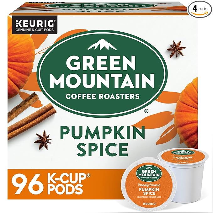 Green Mountain Coffee Roasters Pumpkin Spice Coffee Keurig Single-Serve K-Cup Pods Light Roast 96 Count