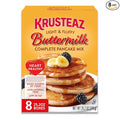 Krusteaz Heart Healthy Buttermilk Pancake and Waffle Mix Light &amp Fluffy 25.2 oz Boxes (Pack of 8)