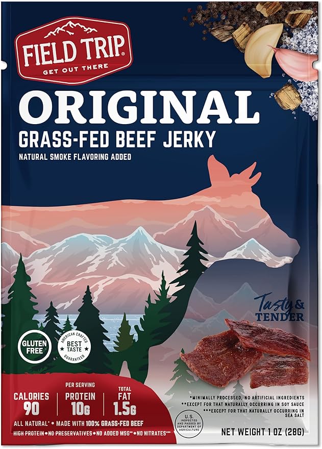 Field Trip Beef Jerky Original 1 Oz Bag 12 Bags/carton