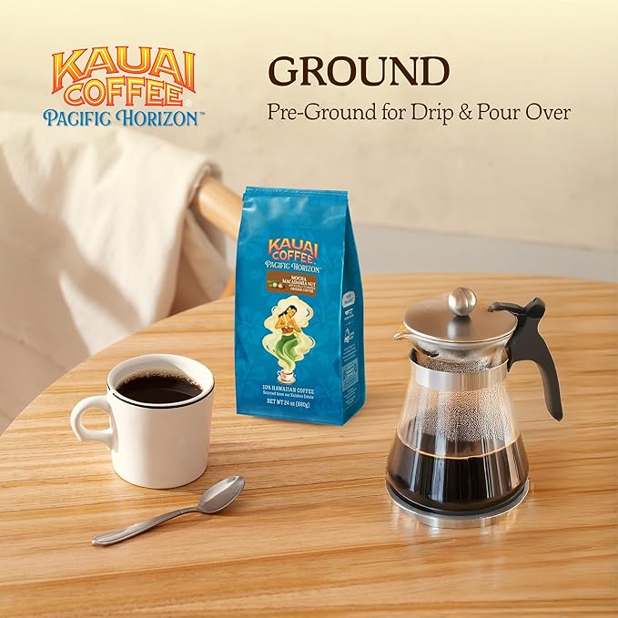 Kauai Coffee Mocha Macadamia Nut Medium Roast - Ground Coffee 24 oz Package