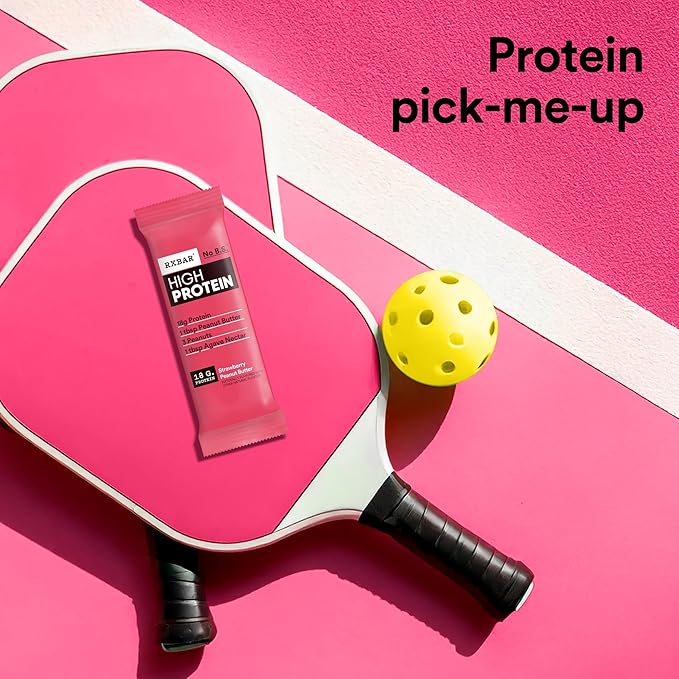 RXBAR High Protein Bars Gluten Free Protein Snacks Strawberry Peanut Butter (6 Boxes 30 Bars)
