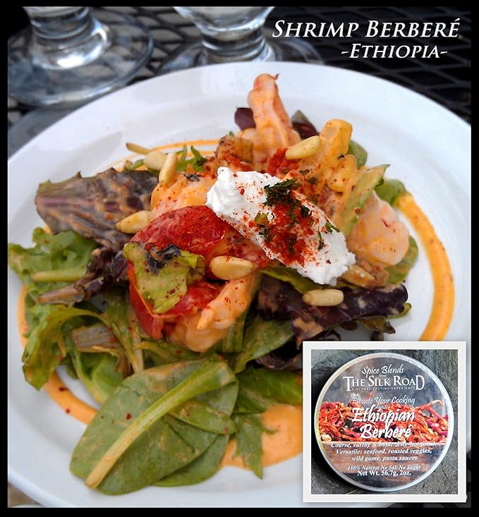 Ethiopian Berbere Spice Blend from The Silk Road Restaurant (2oz) No Salt | All Natural East African Seasoning | Vegan | Gluten Free Ingredients | NON-GMO | No Preservatives