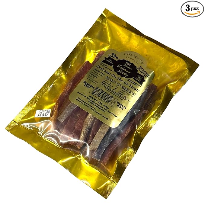 Wild Salmon Jerky | Kosher | PureSea | 4 oz | Pack of 3