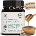 WildCape Manuka Honey Certified UMF 10+/MGO 263+ - 100% Pure Raw Unpasteurized Non-GMO Made in New Zealand - 35.2 oz (Pack of 1)
