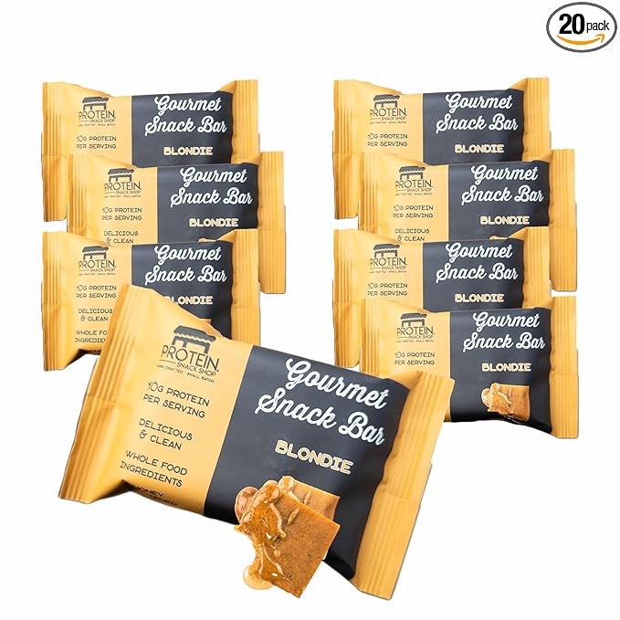 Gourmet Protein Brownie &amp Blondie Bars | High Protein Gluten-Free Honey-Sweetened No Seed Oils or Preservatives – Protein Snack Shop (20 Classic Blondie)