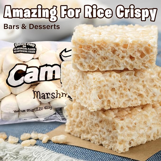 3 Pounds of Campfire Large White Marshmallows - Made with Natural Vanilla No Artificial Flavors - Great for Campfires S'mores