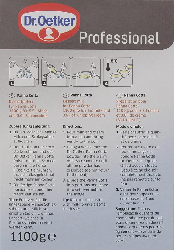 Dr. Oetker Panna Cotta (1 x 1.1 kg)