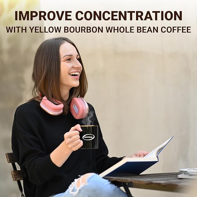 doanhdang - 17.6 Oz Premium Yellow Bourbon Whole Bean Coffee 100% Medium Roast Rich Flavor for Espresso Shot and Brew Origin from Vietnam Whole Med Roast Beans