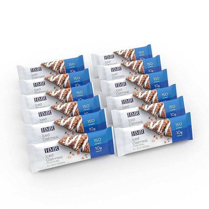 HMR Lemon and Iced Oatmeal Flavored Protein Bar Bundle 10g Protein 150-160 Calories each 48 Count