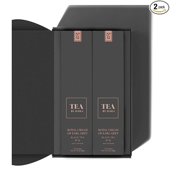 iLOLA 2-pack Loose Leaf Tea Discs Royal Cream of Earl Grey No. 12 | Oprah’s Favorite Things 2022 | Rich Black Tea w/Bergamot &amp Vanilla | High Caffeine | No Tea Bag Needed | 14 Individual Discs