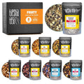 Tiesta Tea - Fruity Tea Sampler Dry Flight Set Loose Leaf No Caffeine Makes Hot and Iced Assorted Fruit Brews with Mango Peach Orange Drinks &amp More 8 Resealable Sample Pouches