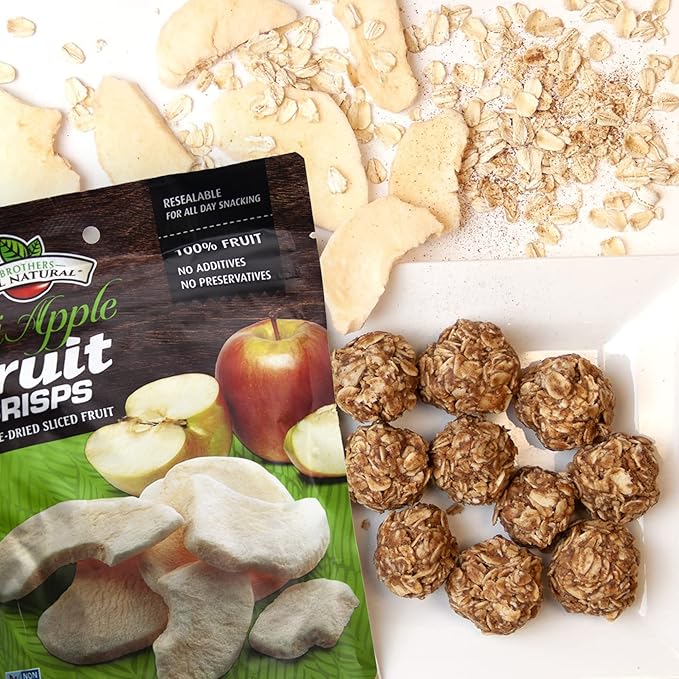 Brothers All Natural Freeze Dried Fruit Crisps Fuji Apple 1 Oz (Pack of 8) Made with 100% Fruit Gluten Free Soy Free Vegan Healthy Snack Resealable Pouch