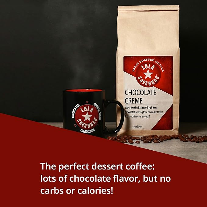 Lola Savannah Chocolate Creme Whole Bean Caffeinated Coffee 2lb