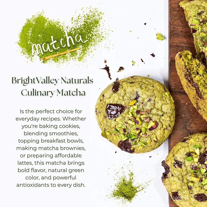 Culinary Premium Grade Matcha Powder – 100% Japanese Matcha Green Tea Powder for Lattes Baking &amp Smoothies Smooth Flavor Antioxidants &amp Clean Energy Shade-Grown &amp Stone-Ground – 2 oz