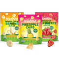 BranchOut Pineapple Chips (7 oz) Chewy Banana Slices (10 oz) and Crunchy Strawberry Halves (6 oz) Bundle No Sugar Added GentleDry Better than Freeze Dried Healthy Vegan Snacks for Kids &amp Adul