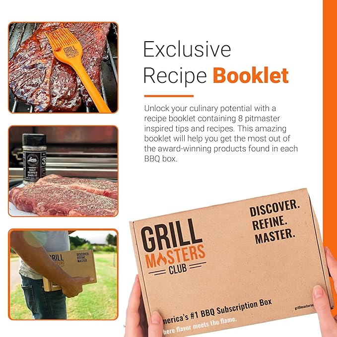Grill Masters Club Flavor Game Strong BBQ Box | Premium BBQ Spices Sauces and Seasoning for the Ultimate Grill Master | Essential for Cooking Grilling and Smoking | Perfect Grill Gift for Men &amp