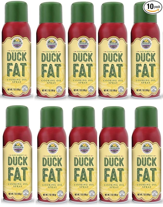 (10 Packs) Gourmet Duck Fat Kitchen Spray Cooking Oil 7 Ounce/Bottle