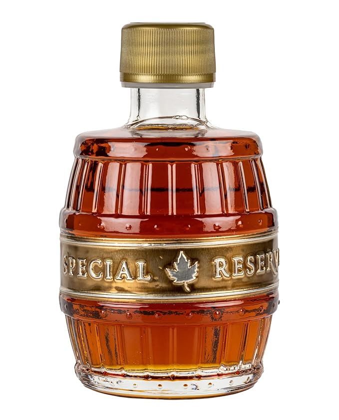 TURKEY HILL SUGARBUSH Maple Syrup Grade A Special Reserve 6.7 Fl Oz Glass Barrel