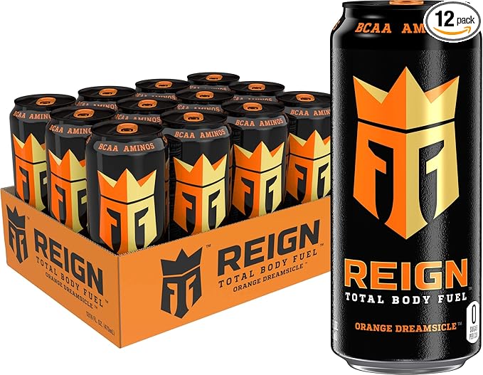 Reign Total Body Fuel Orange Dreamsicle Fitness &amp Performance Drink 16 Fl Oz (Pack of 12)