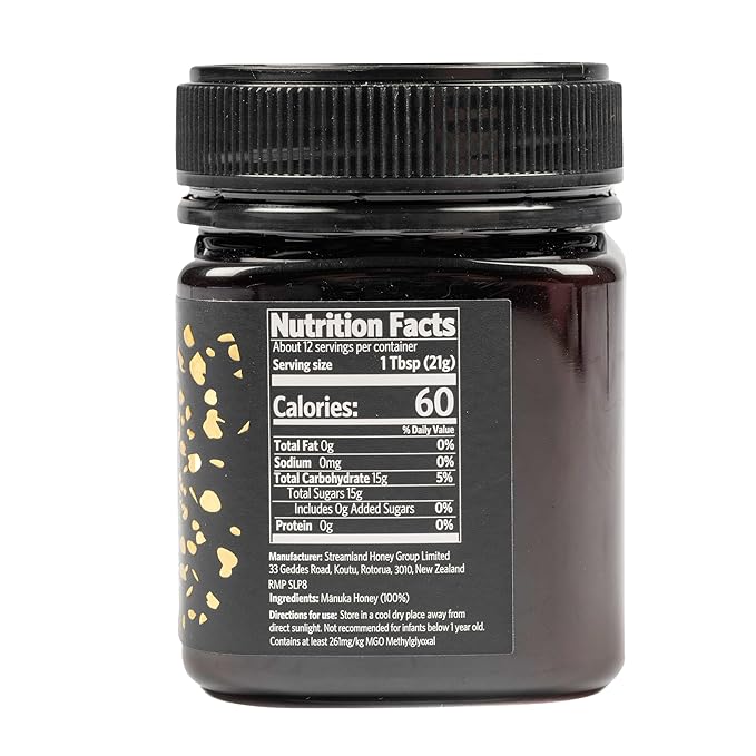Streamland Manuka Honey Certified New Zealand Honey Pure &amp Natural Wellness Premium Quality (UMF 10+ MGO 261+ 8.8 oz)
