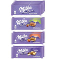 Milka European Chocolate Bars Variety Pack Alpine Milk Chocolate Cow Spots Strawberry &amp Wholenut Hazelnut 10 - 3.52 oz Bars