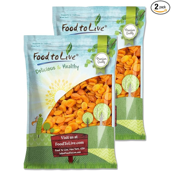 Food to Live - Dried Apricots 14 Pounds Kosher Vegan Bulk Product of Turkey