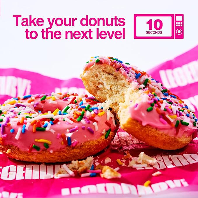 Legendary Foods 22 g Protein Roll and Donut Bundle 18 Pack - Low Carb Meal Replacement Bar - Gluten Free Protien Snacks - Healthy Keto Snack Box - Low Sugar Energy Bars - Bariatric Diabetic Friendly