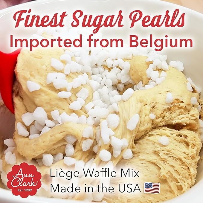 Ann Clark Belgian Liège Sugar Waffle Mix with Authentic Pearl Sugar 21 oz. (2 Pack)
