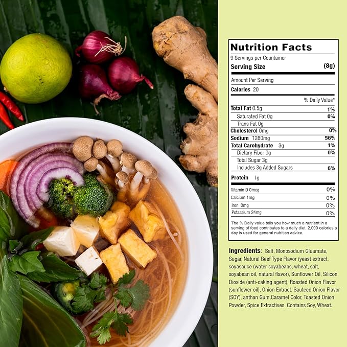 Essence of Lotus Instant Vegan Pho Soup Mix — Ready-to-Eat Flavorful Restaurant-Quality Pho broth Made in the US (Vegan Pho Broth Mix 6-Pack)
