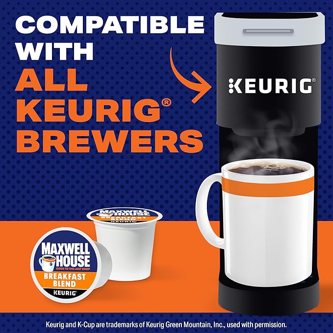 Maxwell House Breakfast Blend Mild Roast K-Cup Coffee Pods 100 ct Box