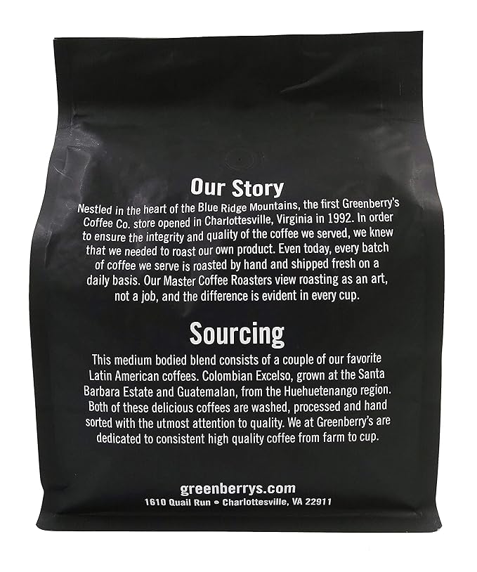 Greenberry's Coffee Co. - Vienna Blend Whole Bean - Bold Fresh 100% Arabica Dark Roast Beans 2 lbs (Pack of 2)