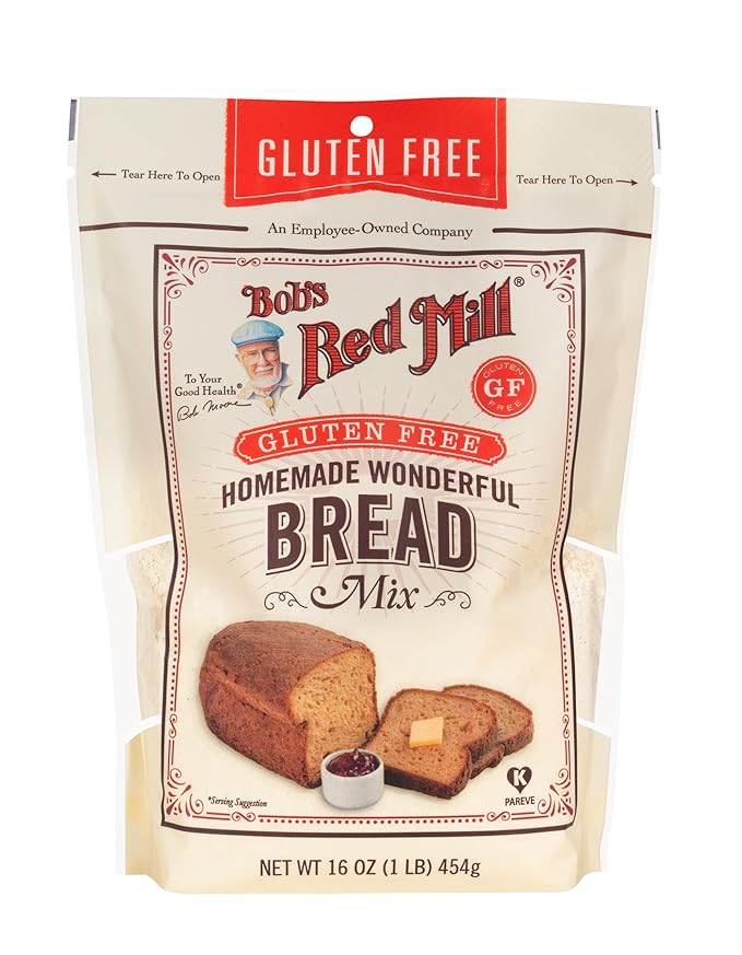Bob's Red Mill Gluten Free Homemade Wonderful Bread Mix 16oz (Pack of 4) - Gluten Free Kosher