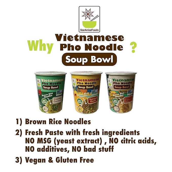 Vietnamese Pho Noodle Soup Bowl (Pack of 6 Bowls) (Creamy Coconut)