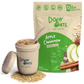 Dozy Oats Overnight Oatmeal 15-Serving Big Batch Bag. Gluten-Free Natural Source of Protein and Fiber Apple Cinnamon 750g Pack and Jar