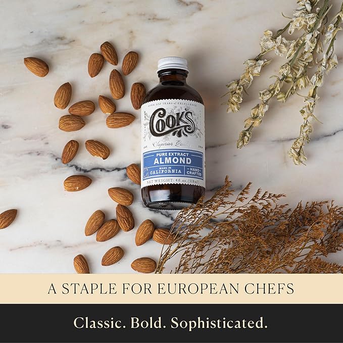 Cook’s Pure Almond Extract for Baking Cooking and Mixology Allergen Free Almond Flavoring Extract 8 oz