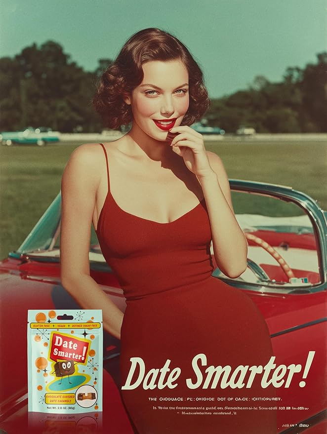 Date Smarter Chocolate Covered Date Caramels - Naturally Sweetened with Real Dates - Vegan Gluten-Free Dairy-Free Refined Sugar-Free Plant-Based Snack Bites - Great Anytime Snack - 2.8 oz 3 Pack