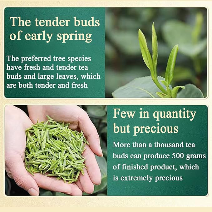 Longjing Tea Dragon Well Longjing Green Tea Loose Leaf 120g/4.23oz Dragonwell Long Jing Tea Chinese Green Tea Loose Leaf Bean Aroma and Fresh Taste 龙井 龙井茶 绿茶