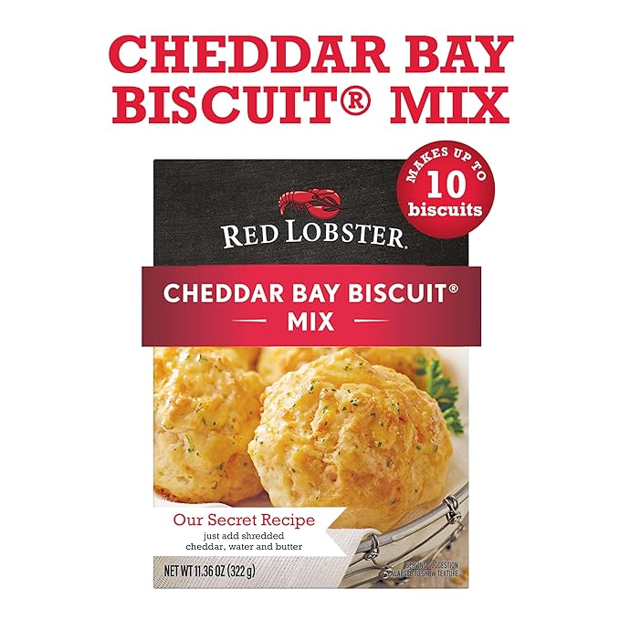 Red Lobster Cheddar Bay Biscuit Mix Garlic Herb Seasoning Included Cheddar Biscuit Mix 11.36 Oz Box (Pack of 12)