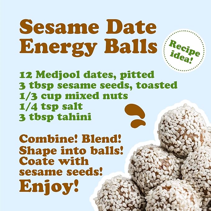 Hulled Sesame Seeds 18 Pounds — Non-GMO Verified Whole Raw White Sesame Seeds Kosher and Vegan Unroasted Bulk Sesame. High in Magnesium Iron and Calcium. Perfect for Tahini Paste