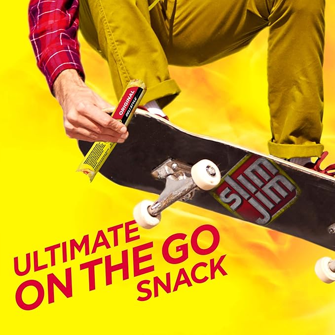 Slim Jim Monster Shortboi Smoked Meat Sticks Deli Style Original Flavor 7g Protein Per Stick Snack Size Easter Basket Stuffer for Men 0.9 oz. (24 Count)