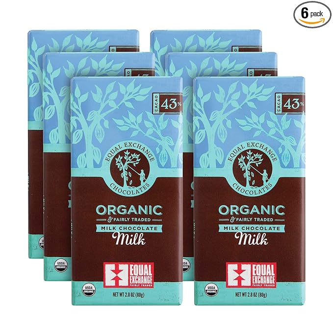 Equal Exchange Organic Mint Chocolate 2.8-Ounce (Pack of 6)