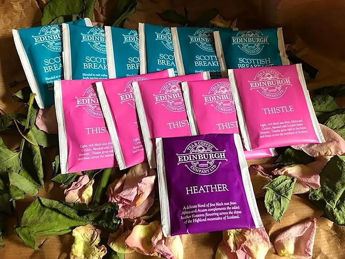 Edinburgh Tea &amp Coffee Company The Scottish Collection 4-Flavor Variety Pack 40-Count Tea Sachets