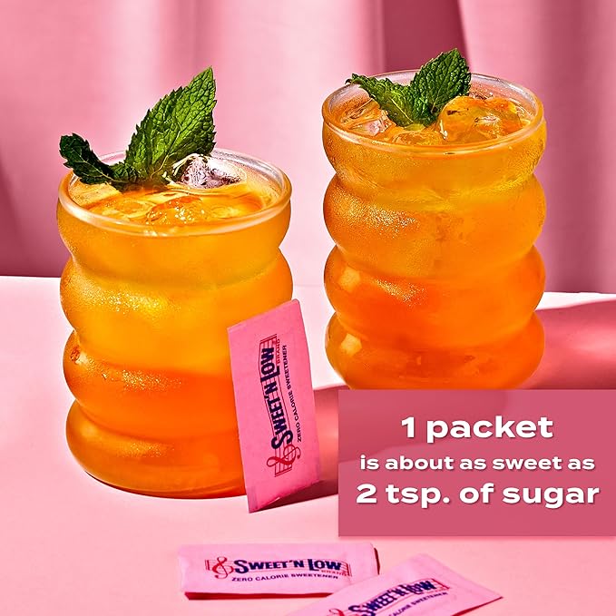 Sweet'N Low Zero Calorie Sweetener Packets 1000 Ct Kosher &amp Gluten Free Low Glycemic Index Individual Tea and Coffee Sweetener Packets